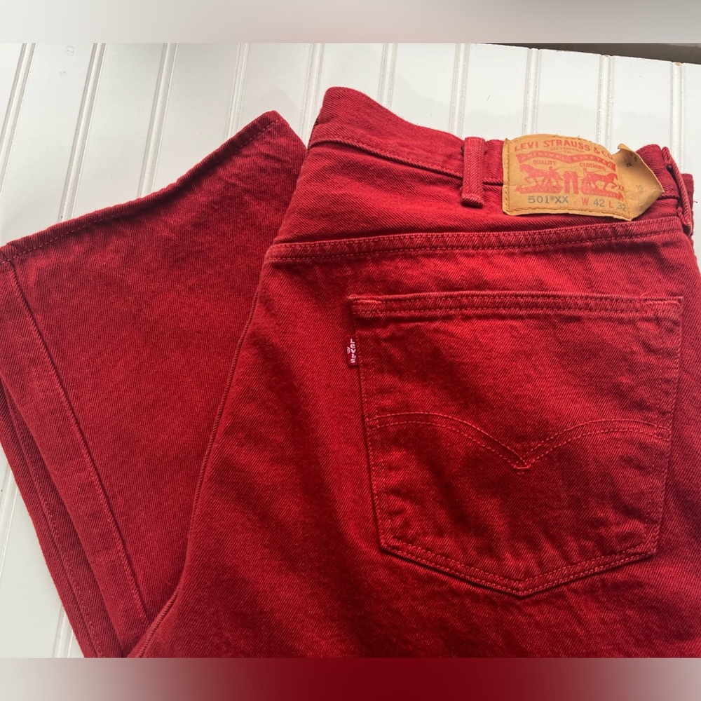 Levi’s 501XX Red Button Fly Jeans 42X32